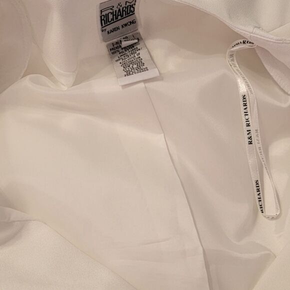 #164  R&M RICHARDS By KAREN WONG, IVORY EMBROIDERED JACKET& LONG SKIRT.Sz.12 - Picture 15 of 15